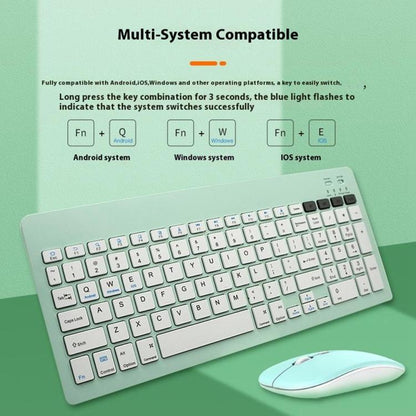 2858+030 Rechargeable Wireless Bluetooth Keyboard Silent Mouse Set with 800/1200/1600 DPI(Black) - Wireless Keyboard by buy2fix | Online Shopping UK | buy2fix