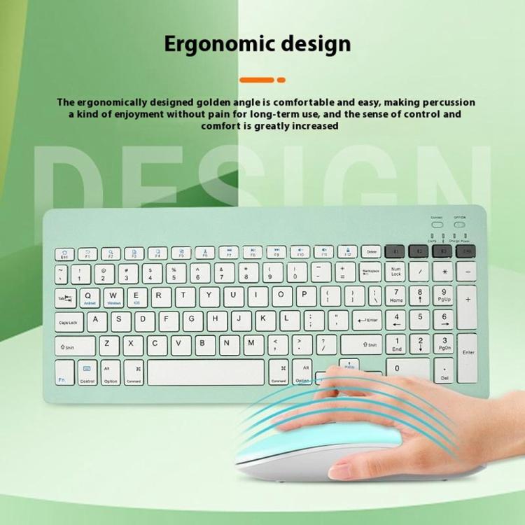 2858+030 Rechargeable Wireless Bluetooth Keyboard Silent Mouse Set with 800/1200/1600 DPI(Black) - Wireless Keyboard by buy2fix | Online Shopping UK | buy2fix