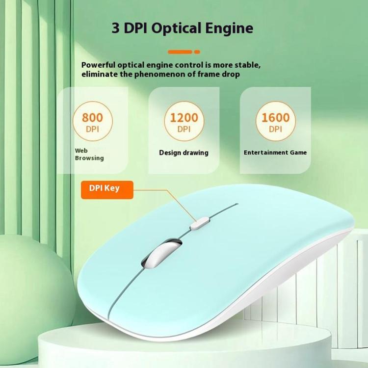 2858+030 Rechargeable Wireless Bluetooth Keyboard Silent Mouse Set with 800/1200/1600 DPI(White) - Wireless Keyboard by buy2fix | Online Shopping UK | buy2fix