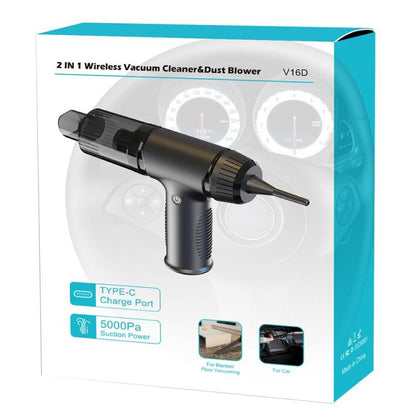 V16D 7 Nozzles 2 in 1 Car Vacuum Cleaner Powerful Suction Rechargeable Handheld Dust Blower - Vacuum Cleaner by buy2fix | Online Shopping UK | buy2fix