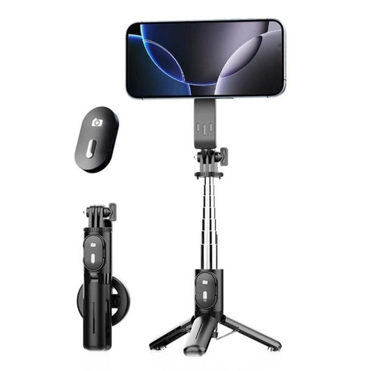 P08Y Pro Portable Travel Selfie Stick Tripod Mini Magsafe Phone Stand with Remote Control(Black) - Selfie Sticks by buy2fix | Online Shopping UK | buy2fix