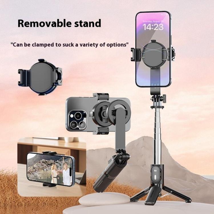 P08Y Pro Portable Travel Selfie Stick Tripod Mini Magsafe Phone Stand with Remote Control(Black) - Selfie Sticks by buy2fix | Online Shopping UK | buy2fix