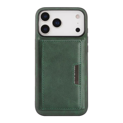 For iPhone 17 Pro Max Kalebol Strong Magnetic MagSafe Tri-Fold Wallet Leather Phone Case(Green) - iPhone 17 Pro Max Cases by Kalebol | Online Shopping UK | buy2fix