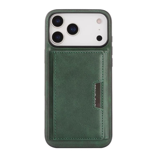 For iPhone 17 Pro Max Kalebol Strong Magnetic MagSafe Tri-Fold Wallet Leather Phone Case(Green) - iPhone 17 Pro Max Cases by Kalebol | Online Shopping UK | buy2fix