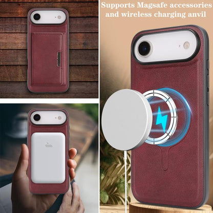 For iPhone Air Kalebol Strong Magnetic MagSafe Tri-Fold Wallet Leather Phone Case(Red) - iPhone Air Cases by Kalebol | Online Shopping UK | buy2fix