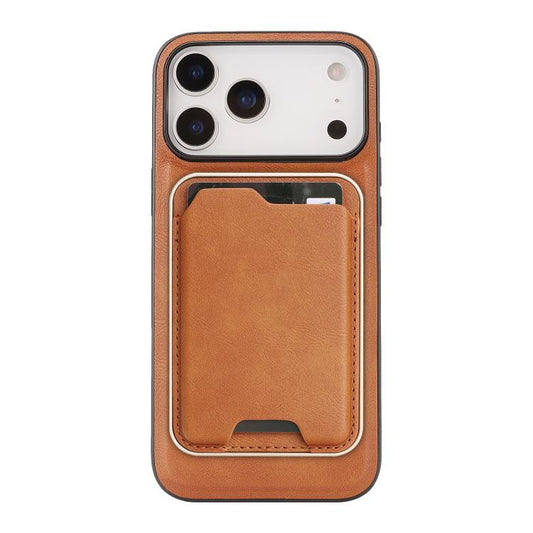For iPhone 17 Pro Max Kalebol Slim MagSafe Ring Magnetic Card Bag Leather Phone Case(Brown) - More iPhone Cases by Kalebol | Online Shopping UK | buy2fix