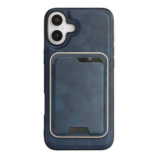 For iPhone 17 Kalebol Slim MagSafe Ring Magnetic Card Bag Leather Phone Case(Blue) - iPhone 17 Cases by Kalebol | Online Shopping UK | buy2fix