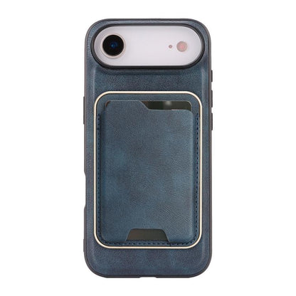 For iPhone Air Kalebol Slim MagSafe Ring Magnetic Card Bag Leather Phone Case(Blue) - iPhone Air Cases by Kalebol | Online Shopping UK | buy2fix