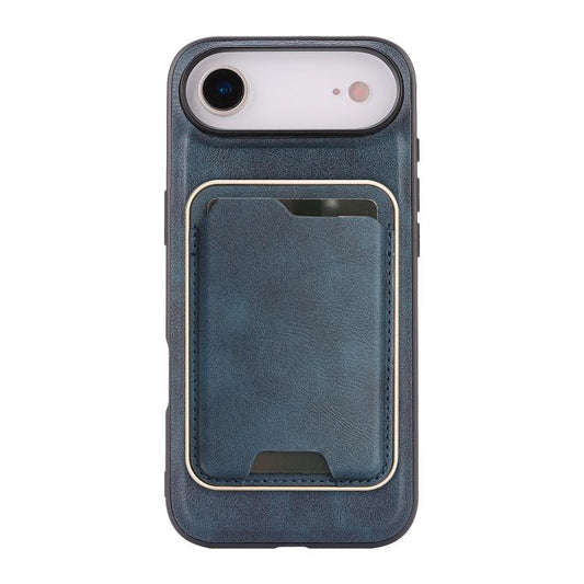 For iPhone Air Kalebol Slim MagSafe Ring Magnetic Card Bag Leather Phone Case(Blue) - iPhone Air Cases by Kalebol | Online Shopping UK | buy2fix