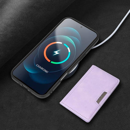 For iPhone 17 Air Kalebol Strong MagSafe Magnetic Two-Fold Card Bag Leather Phone Case(Purple) - iPhone 17 Air Cases by Kalebol | Online Shopping UK | buy2fix