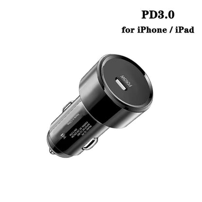 P9 PD65W USB-C Car Charger for iPhone / iPad series(Black) - Car Charger by buy2fix | Online Shopping UK | buy2fix