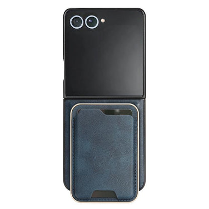 For Samsung Galaxy Z Flip7 Kalebol Slim MagSafe Ring Magnetic Card Bag Leather Phone Case(Blue) - Galaxy Z Flip7 5G Cases by Kalebol | Online Shopping UK | buy2fix