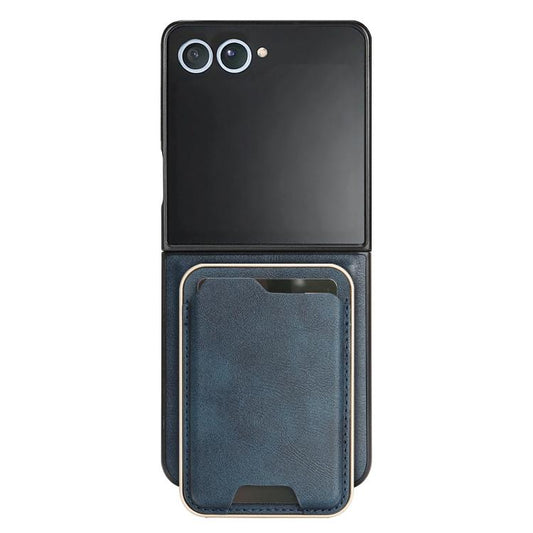 For Samsung Galaxy Z Flip7 Kalebol Slim MagSafe Ring Magnetic Card Bag Leather Phone Case(Blue) - Galaxy Z Flip7 5G Cases by Kalebol | Online Shopping UK | buy2fix