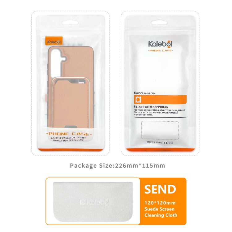For Samsung Galaxy Z Fold7 Kalebol Slim MagSafe Ring Magnetic Card Bag Leather Phone Case(Black) - Galaxy Z Fold7 5G Cases by Kalebol | Online Shopping UK | buy2fix