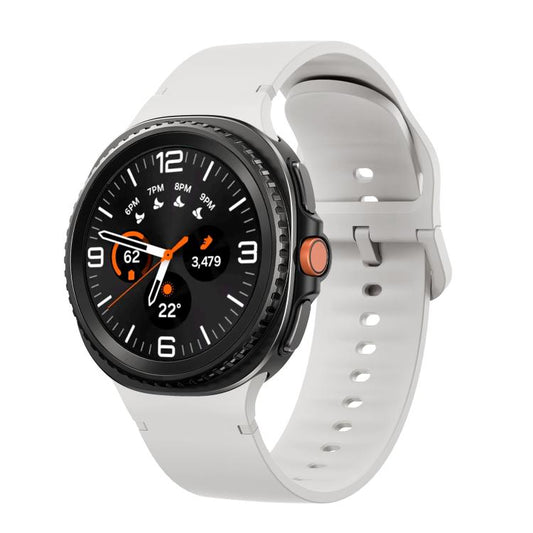For Samsung Galaxy Watch8 / Watch8 Classic Solid Color Stitched Silicone Watch Band, Size:S(Lime White) - Watch Bands by buy2fix | Online Shopping UK | buy2fix