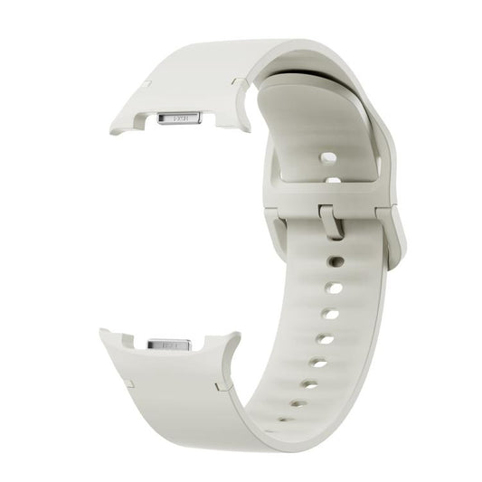 For Samsung Galaxy Watch8 / Watch8 Classic Solid Color Stitched Silicone Watch Band, Size:S(Beige) - Watch Bands by buy2fix | Online Shopping UK | buy2fix