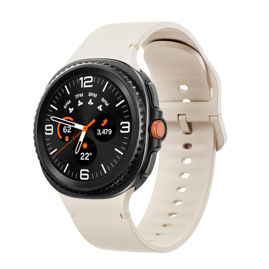 For Samsung Galaxy Watch8 / Watch8 Classic Solid Color Stitched Silicone Watch Band, Size:S(Starlight) - Watch Bands by buy2fix | Online Shopping UK | buy2fix
