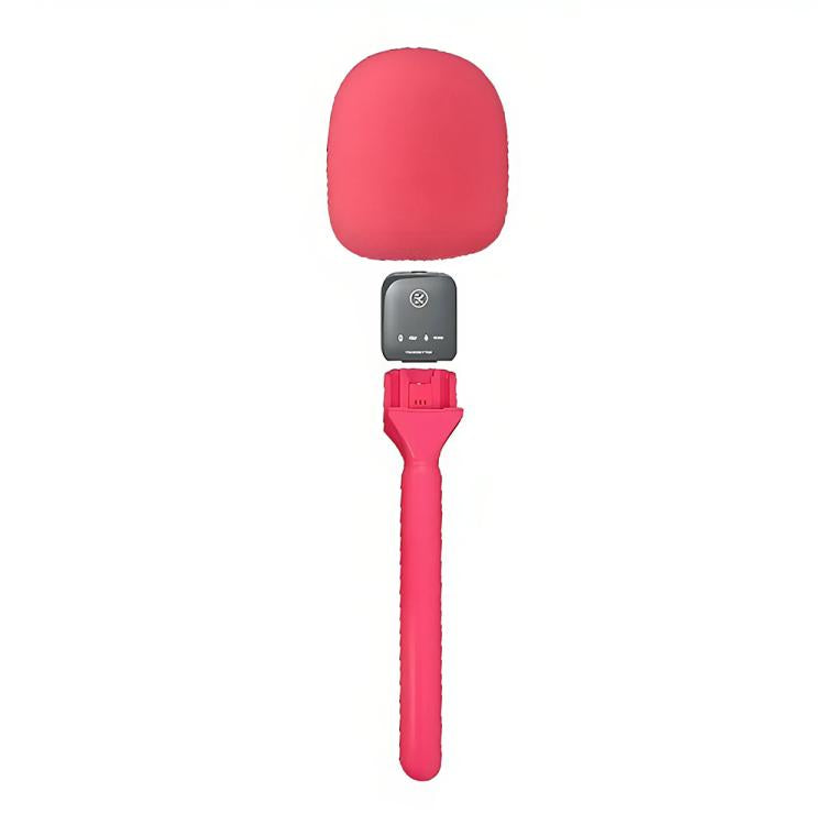 XWJ70 Portable Wireless Microphone Boom Professional Interview Recording Microphone Handheld Stick(Pink) - Microphone by buy2fix | Online Shopping UK | buy2fix