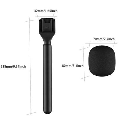 XWJ70 Portable Wireless Microphone Boom Professional Interview Recording Microphone Handheld Stick(Pink) - Microphone by buy2fix | Online Shopping UK | buy2fix