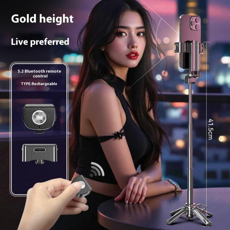 P25 Extendable Anti-shake Four-Legged Stand Portable Handheld Phone Selfie Stick(White) - Selfie Sticks by buy2fix | Online Shopping UK | buy2fix