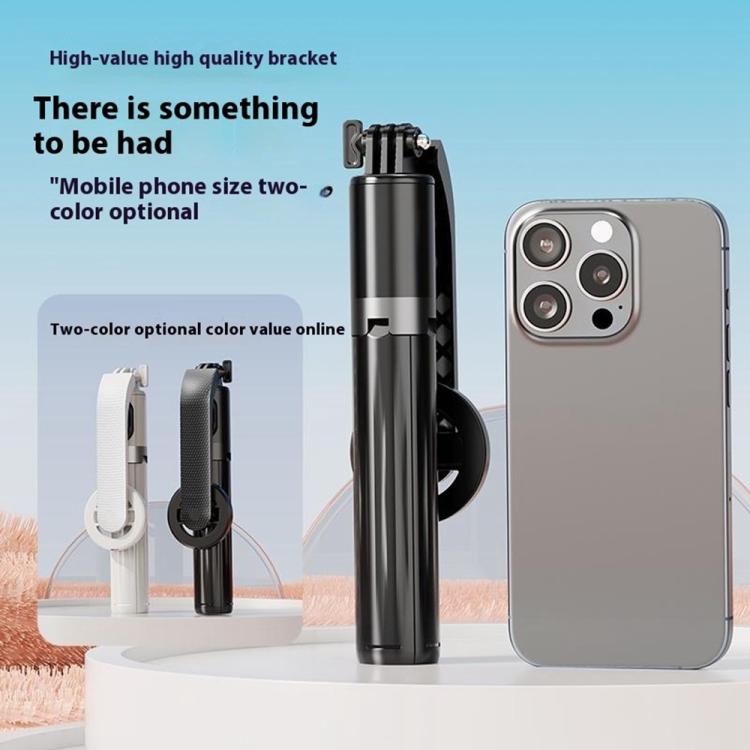 P07 Max Extendable Four-legged Stand Magnetic Phone Selfie Stick with Bluetooth Remote Control(White) - Selfie Sticks by buy2fix | Online Shopping UK | buy2fix