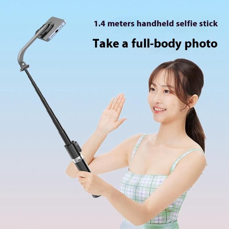 P07 Max Extendable Four-legged Stand Magnetic Phone Selfie Stick with Bluetooth Remote Control(White) - Selfie Sticks by buy2fix | Online Shopping UK | buy2fix