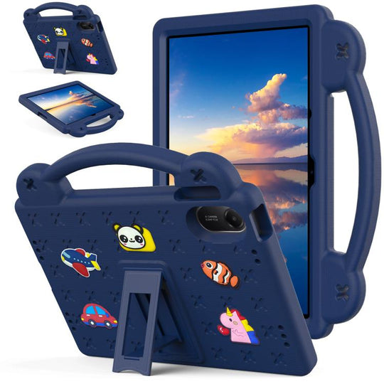 For Xiaomi  Redmi Pad 2  11 2025 Handle Kickstand Children EVA Shockproof Tablet Case(Navy Blue)