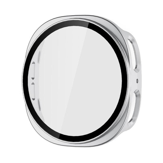 For Galaxy Watch9 / 8 44mm ENKAY Hat-Prince Full Coverage Tempered Glass Film Integrated PC Watch Case(Silver)