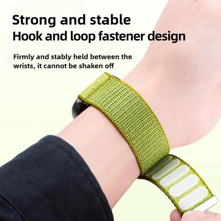 For Samsung Galaxy Watch8 / Watch8 Classic Woven Nylon Hook And Loop Fastener Metal Interface Watch Band(Spruce Green) - Watch Bands by buy2fix | Online Shopping UK | buy2fix