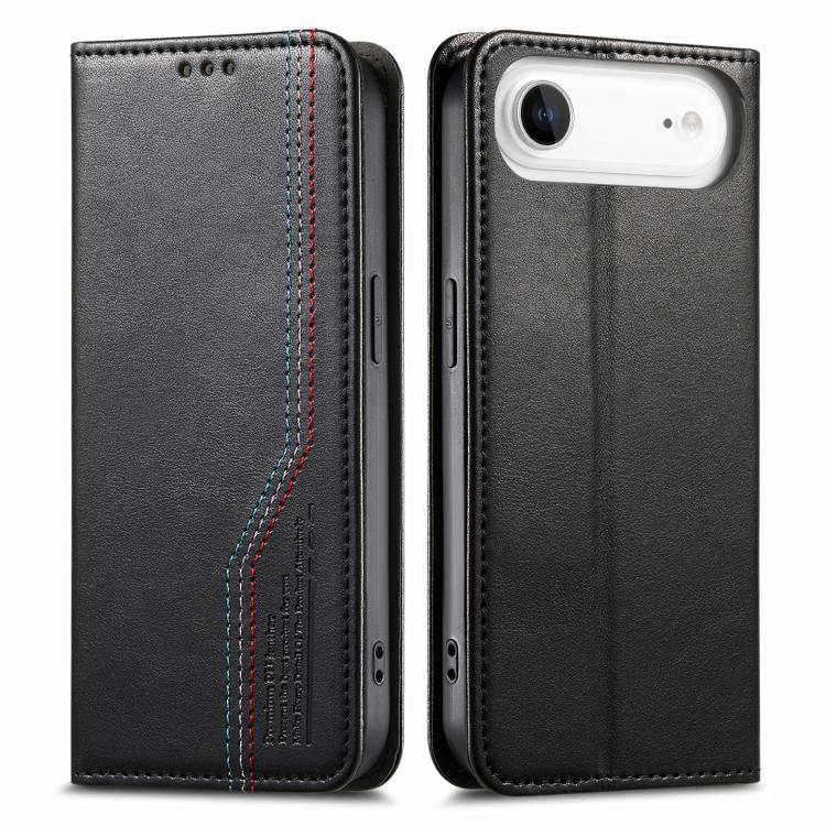 For iPhone Air Elastic Wristband Magnetic Suction Leather Phone Case(Black) - iPhone Air Cases by buy2fix | Online Shopping UK | buy2fix