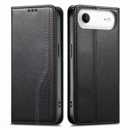 For iPhone Air Elastic Wristband Magnetic Suction Leather Phone Case(Black) - iPhone Air Cases by buy2fix | Online Shopping UK | buy2fix