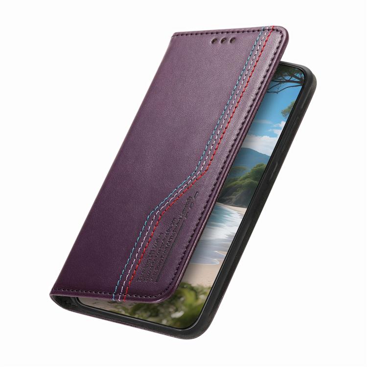 For iPhone Air Elastic Wristband Magnetic Suction Leather Phone Case(Purple) - iPhone Air Cases by buy2fix | Online Shopping UK | buy2fix