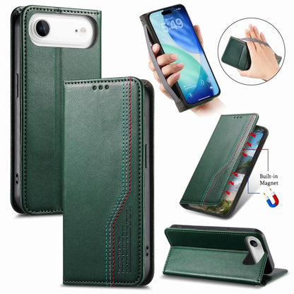 For iPhone Air Elastic Wristband Magnetic Suction Leather Phone Case(Green) - iPhone Air Cases by buy2fix | Online Shopping UK | buy2fix
