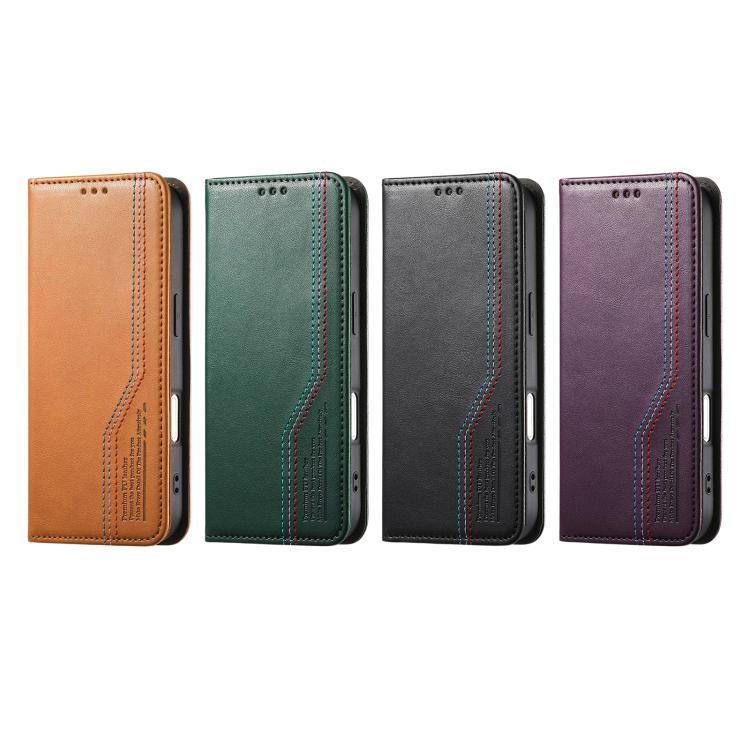 For iPhone Air Elastic Wristband Magnetic Suction Leather Phone Case(Brown) - iPhone Air Cases by buy2fix | Online Shopping UK | buy2fix