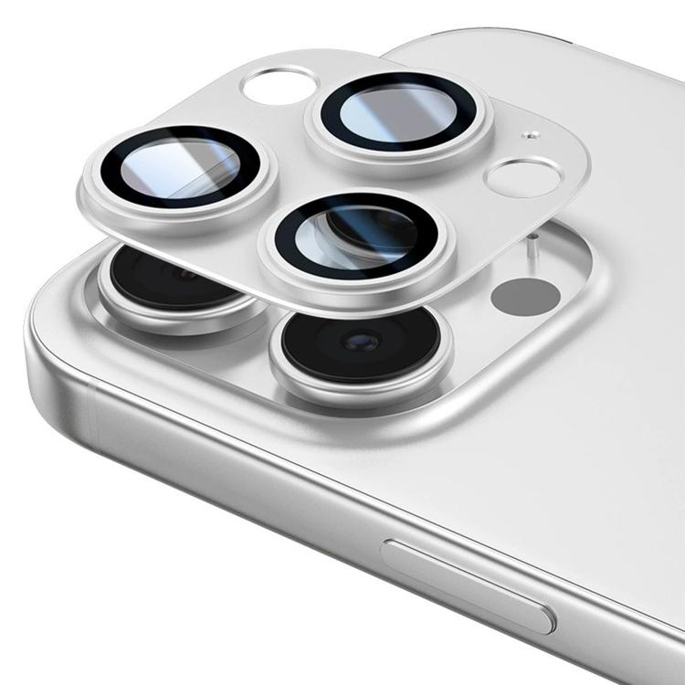 For iPhone 16 Pro Kalebol Precise Alignment Stepped Eagle Eye Metal Lens Film(Silver) - iPhone 16 Pro Tempered Glass by Kalebol | Online Shopping UK | buy2fix