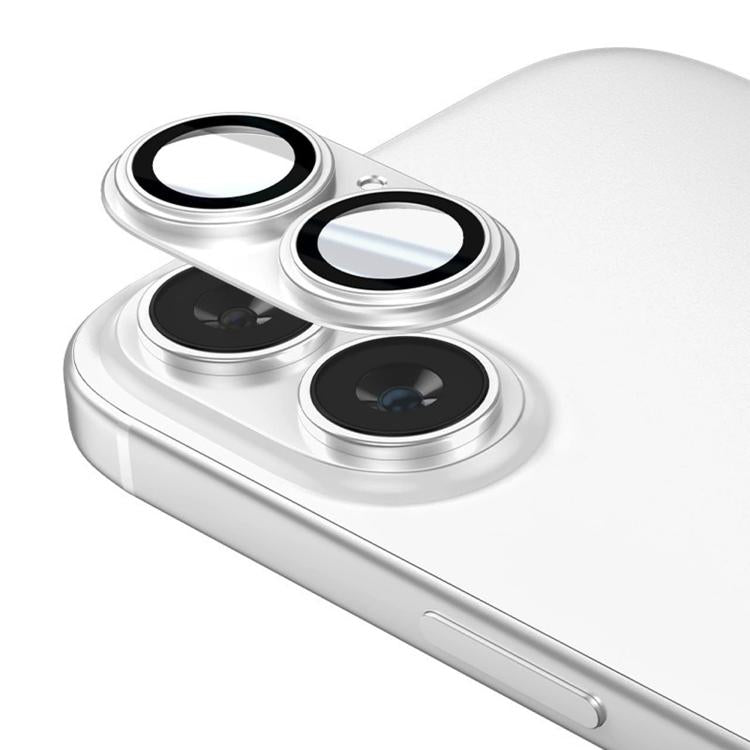 For iPhone 16  Kalebol Precise Alignment Stepped Eagle Eye Metal Lens Film(Silver) - iPhone 16 Tempered Glass by Kalebol | Online Shopping UK | buy2fix