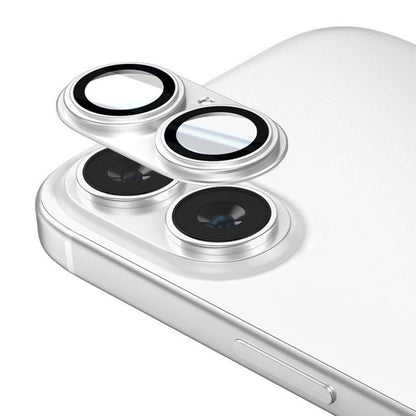 For iPhone 16  Kalebol Precise Alignment Stepped Eagle Eye Metal Lens Film(Silver) - iPhone 16 Tempered Glass by Kalebol | Online Shopping UK | buy2fix