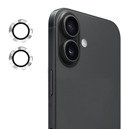 For iPhone 17 ENKAY 9H Rear Lens Aluminium Alloy Tempered Glass Film(Silver) - iPhone 17 Tempered Glass by ENKAY | Online Shopping UK | buy2fix