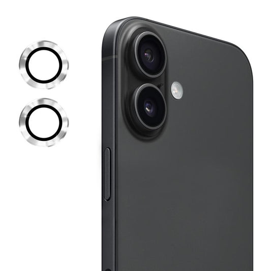 For iPhone 17 ENKAY 9H Rear Lens Aluminium Alloy Tempered Glass Film(Silver) - iPhone 17 Tempered Glass by ENKAY | Online Shopping UK | buy2fix