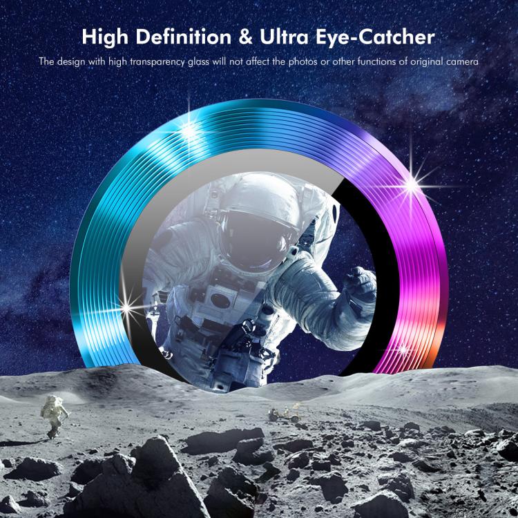 For iPhone 17 Pro / 17 Pro Max ENKAY 9H Rear Lens Aluminium Alloy Tempered Glass Film(Titanium Blue) - iPhone 17 Pro Max Tempered Glass by ENKAY | Online Shopping UK | buy2fix