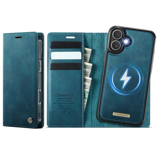 For iPhone 16 Plus CaseMe C49 MagSafe RFID Blocking Detachable Wallet Leather Phone Case(Green) - iPhone 16 Plus Cases by CaseMe | Online Shopping UK | buy2fix