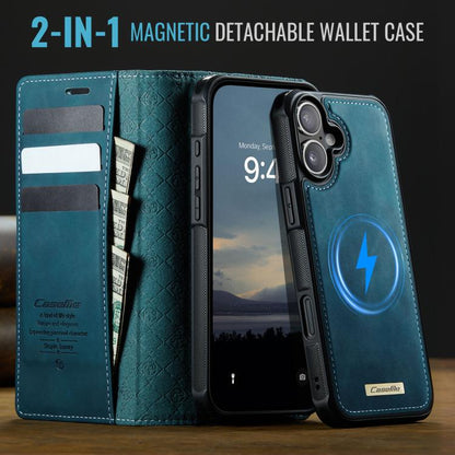 For iPhone 16 Plus CaseMe C49 MagSafe RFID Blocking Detachable Wallet Leather Phone Case(Green) - iPhone 16 Plus Cases by CaseMe | Online Shopping UK | buy2fix