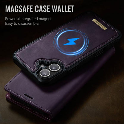 For iPhone 16 Plus CaseMe C49 MagSafe RFID Blocking Detachable Wallet Leather Phone Case(Purple) - iPhone 16 Plus Cases by CaseMe | Online Shopping UK | buy2fix