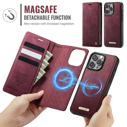 For iPhone 16 Pro CaseMe C49 MagSafe RFID Blocking Detachable Wallet Leather Phone Case(Red) - iPhone 16 Pro Cases by CaseMe | Online Shopping UK | buy2fix