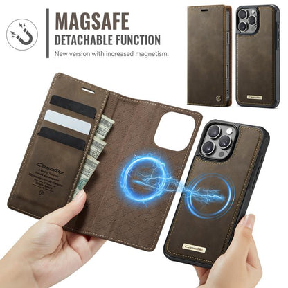 For iPhone 16 Pro CaseMe C49 MagSafe RFID Blocking Detachable Wallet Leather Phone Case(Coffee) - iPhone 16 Pro Cases by CaseMe | Online Shopping UK | buy2fix