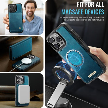 For iPhone 16 Pro CaseMe C49 MagSafe RFID Blocking Detachable Wallet Leather Phone Case(Green) - iPhone 16 Pro Cases by CaseMe | Online Shopping UK | buy2fix