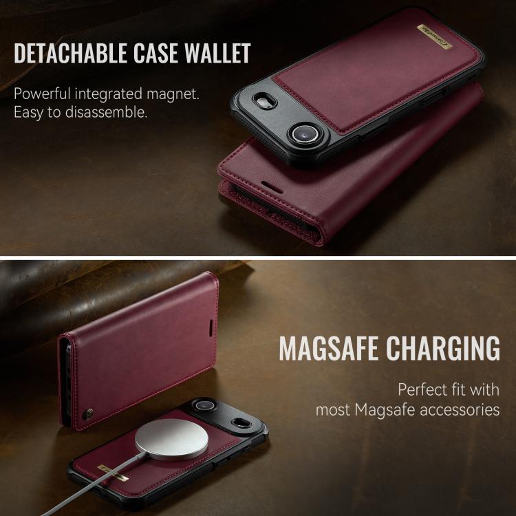 For iPhone Air CaseMe C49 MagSafe RFID Blocking Detachable Wallet Leather Phone Case(Red) - iPhone Air Cases by CaseMe | Online Shopping UK | buy2fix