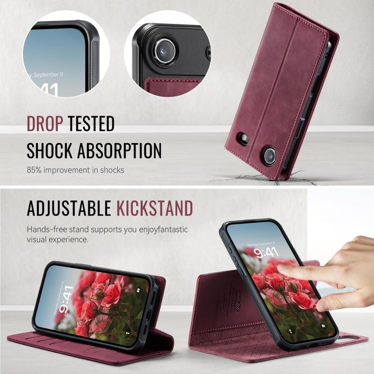 For iPhone Air CaseMe C49 MagSafe RFID Blocking Detachable Wallet Leather Phone Case(Red) - iPhone Air Cases by CaseMe | Online Shopping UK | buy2fix