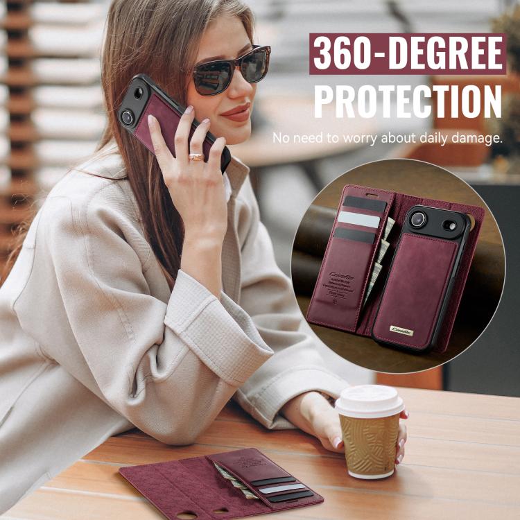 For iPhone Air CaseMe C49 MagSafe RFID Blocking Detachable Wallet Leather Phone Case(Red) - iPhone Air Cases by CaseMe | Online Shopping UK | buy2fix