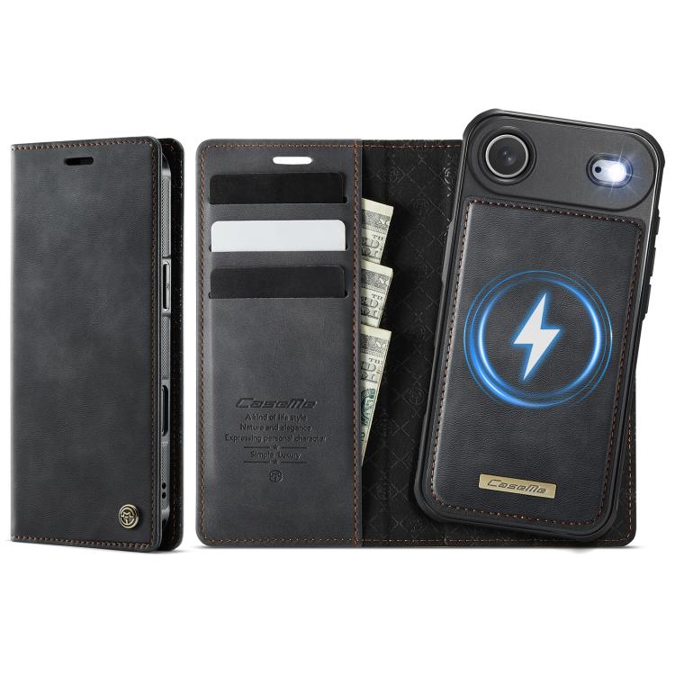 For iPhone Air CaseMe C49 MagSafe RFID Blocking Detachable Wallet Leather Phone Case(Black) - iPhone Air Cases by CaseMe | Online Shopping UK | buy2fix